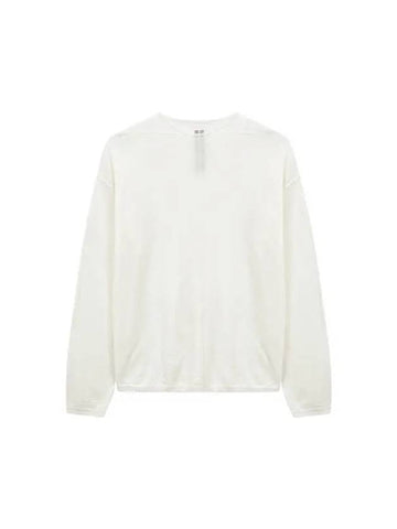 MEN Easy Wool Round Neck Knit Ivory - RICK OWENS - BALAAN 1