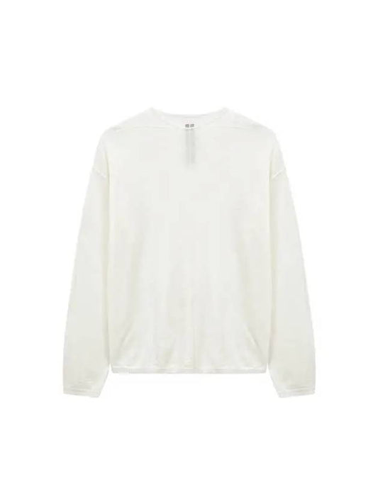 MEN Easy Wool Round Neck Knit Ivory - RICK OWENS - BALAAN 1