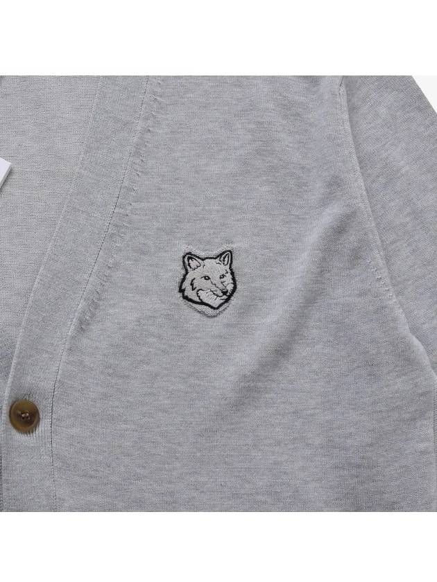 Bold Fox Head Cotton Cardigan Grey - MAISON KITSUNE - BALAAN 4