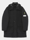 Polyester Micro Twill Long Down Parka Black - STONE ISLAND - BALAAN 4