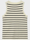 Square neck knit sleeveless black ivory - NOIRER - BALAAN 9