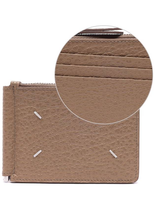 Stitch Leather Zipper Card Wallet Camel - MAISON MARGIELA - BALAAN 2