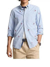 All Over P-Wing Classic Fit Long Sleeve Shirt Light Blue - POLO RALPH LAUREN - BALAAN 2