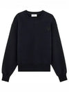 Men's Heart Embroidered Logo Sweatshirt Black - AMI - BALAAN 2