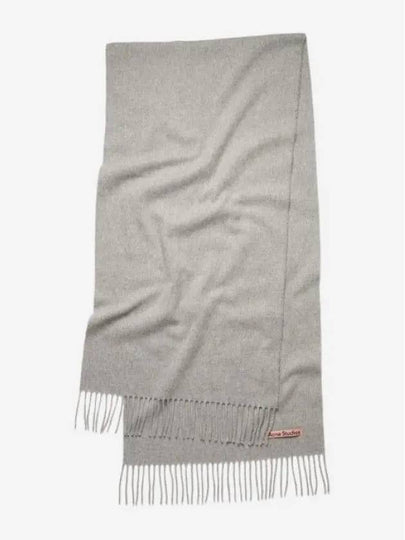 Wool Fringe Scarf Light Grey Melange - ACNE STUDIOS - BALAAN 2