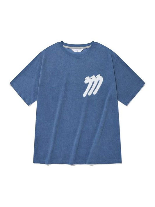 Graffiti 333 TeeBlue Unisex Logo Short Sleeve T-Shirt Blue - PHOS333 - BALAAN 1