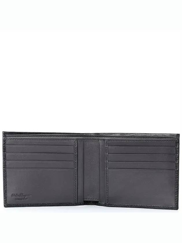 Gancini Half Wallet Black - SALVATORE FERRAGAMO - BALAAN 5