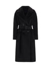 EUGENIO Belted Wool Coat Black 2429016173 004 - MAX MARA - BALAAN 2