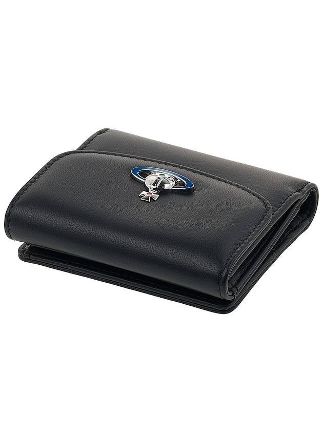 Nappa Leather Small Half Wallet Black - VIVIENNE WESTWOOD - BALAAN 5