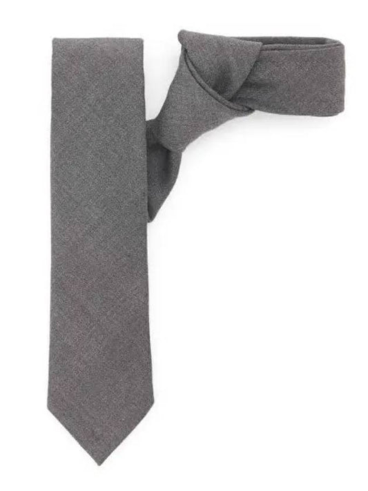 Super 120S Twill Tie Grey - THOM BROWNE - BALAAN 2