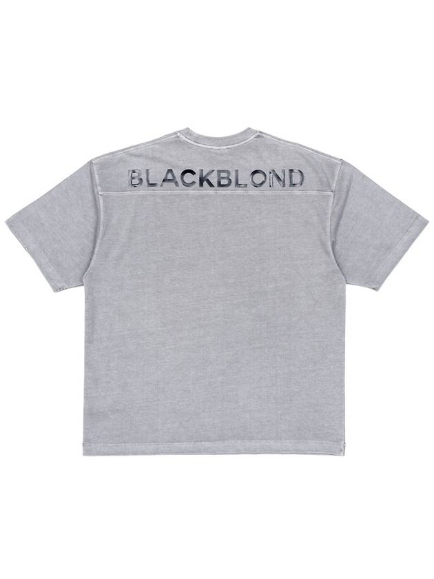 Hidden Slogan Pigment Short Sleeve T-Shirt Grey - BLACKBLOND - BALAAN 3