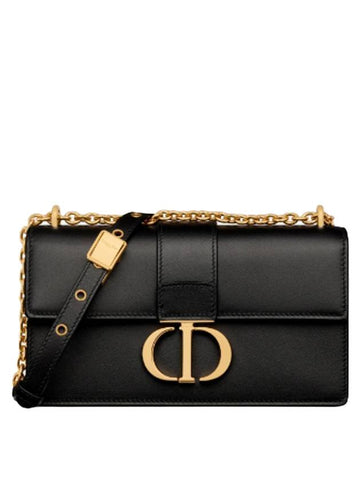 30 Montaigne East West Calfskin Chain Shoulder Bag Black - DIOR - BALAAN 1