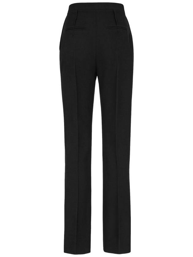 Women's Grande Poudre Wool Cigarette Pants Black - FENDI - BALAAN 3