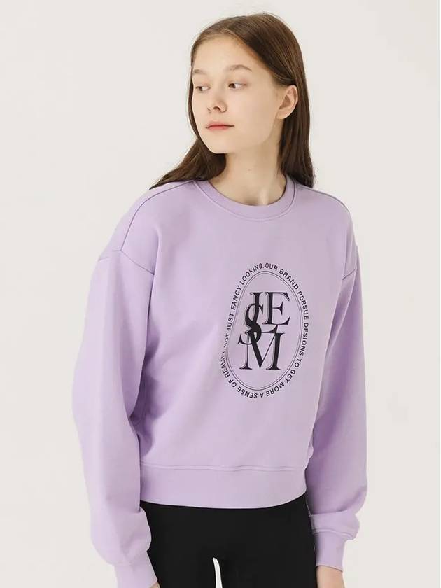 Brushed Options LESM Two Lines Logo Sweat Shirts LAVENDER - LE SOLEIL MATINEE - BALAAN 4