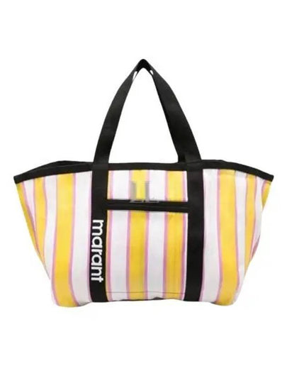 Warden Striped Tote Bag Yellow - ISABEL MARANT - BALAAN 2