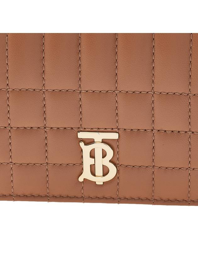 Quilted Leather Small Lola Half Wallet Brown - BURBERRY - BALAAN 7