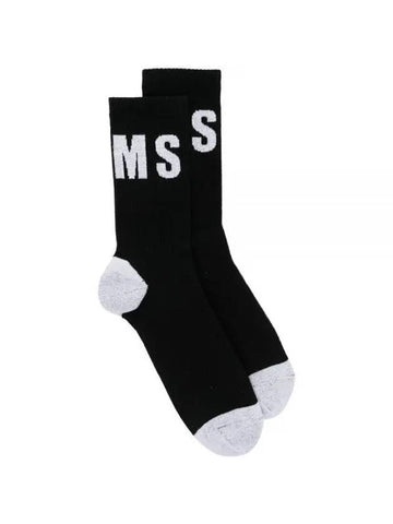 Vertical Logo Socks Black - MSGM - BALAAN 1