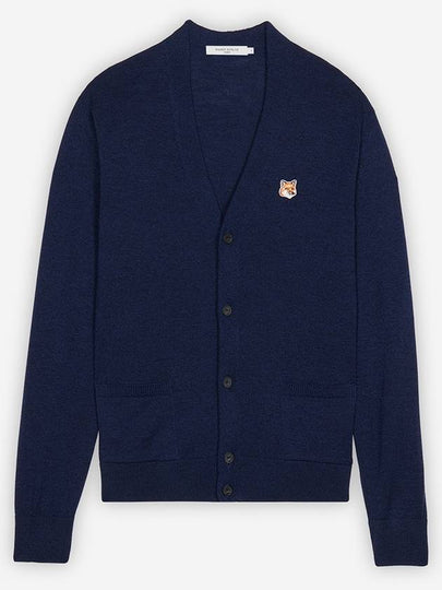 Fox Head Patch Classic Wool Cardigan Navy - MAISON KITSUNE - BALAAN 2