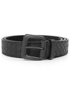 Intrecciato Leather Belt Black - BOTTEGA VENETA - BALAAN 2