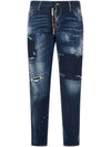 Men's Dark Reveal Wash Sexy Twist Jeans Blue - DSQUARED2 - BALAAN.