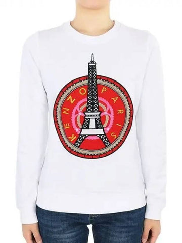 Women s Eiffel Tower Sweatshirt White 2SW742 4XJ 01 1055524 - KENZO - BALAAN 1