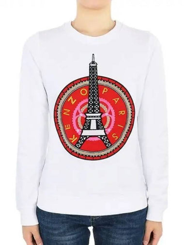 Women s Eiffel Tower Sweatshirt White 2SW742 4XJ 01 271653 1055524 - KENZO - BALAAN 1