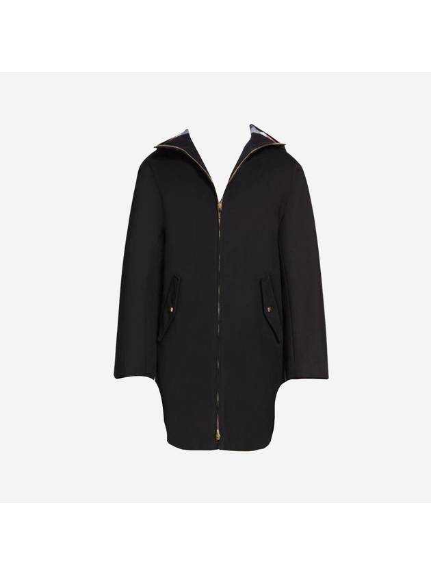 Waterproof Cotton Twill T-Dart Hooded Jacket Navy - THOM BROWNE - BALAAN 2