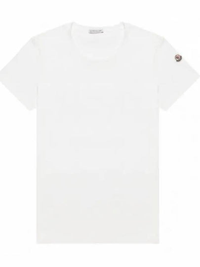 Logo Patch Jersey Cotton Short Sleeve T-Shirt Off White - MONCLER - BALAAN 2