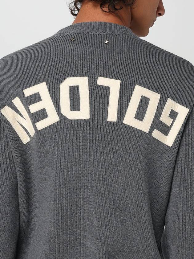 Men's Back Logo Round Knit Top Dark Gray - GOLDEN GOOSE - BALAAN 6