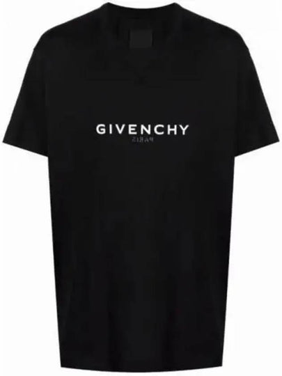 Reverse Logo Short Sleeve T-Shirt Black - GIVENCHY - BALAAN 2