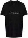 Reverse Logo Short Sleeve T-Shirt Black - GIVENCHY - BALAAN 2