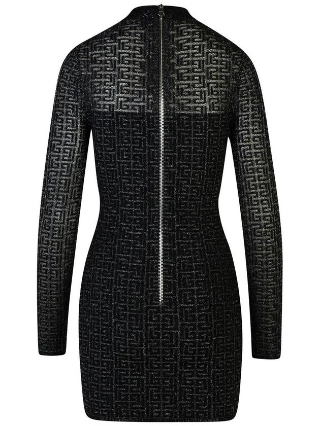 Balmain Black Viscose Dress - BALMAIN - BALAAN 3