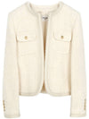 Chelsea Tweed Wool Jacket Ivory - CELINE - BALAAN 2