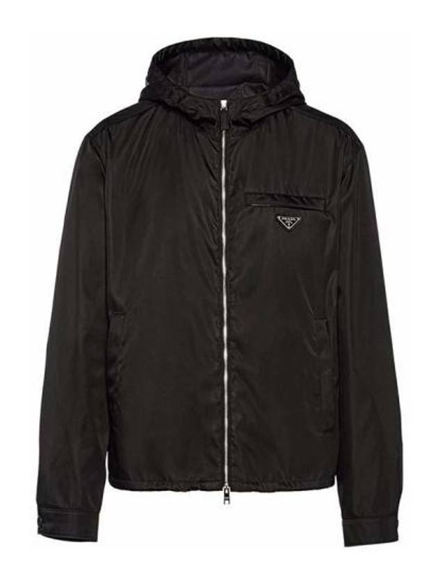 Re-Nylon Hooded Blouson Jacket Black - PRADA - BALAAN 2