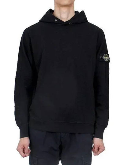 Compass Badge Cotton Hoodie Black - STONE ISLAND - BALAAN 2