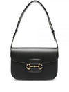 Horsebit 1955 Leather Shoulder Bag Black - GUCCI - BALAAN 2