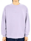 Crew Neck  Brushed Cotton Fleece Sweatshirt Lavender - STONE ISLAND - BALAAN 2