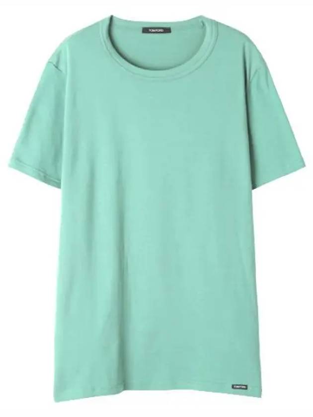 Cotton Crew Neck Short Sleeve T-Shirt Green - TOM FORD - BALAAN 2