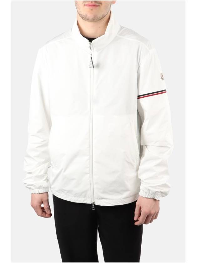 Ruinette Logo Patch Nylon Zip Up Jacket White - MONCLER - BALAAN 3