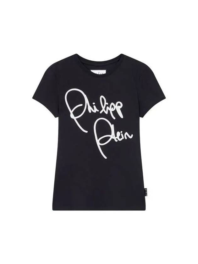 Women's Full Logo Hot Piece T-Shirt Black - PHILIPP PLEIN - BALAAN 1