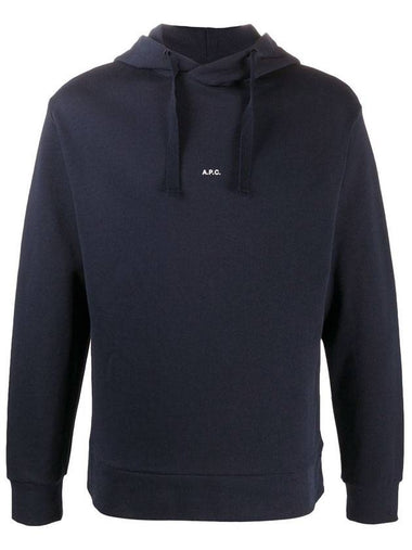 Larry Small Logo Hoodie Dark Navy - A.P.C. - BALAAN 1