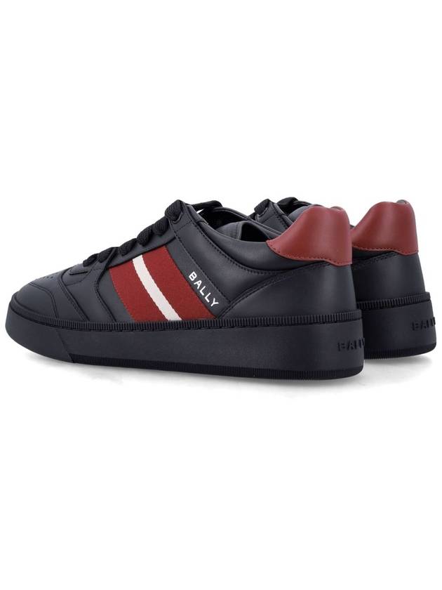 Rebby Leather Low-Top Sneakers Black - BALLY - BALAAN 5