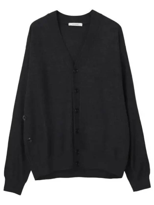 Relaxed Twisted Merino Wool Blend Cardigan Anthracite - LEMAIRE - BALAAN 2