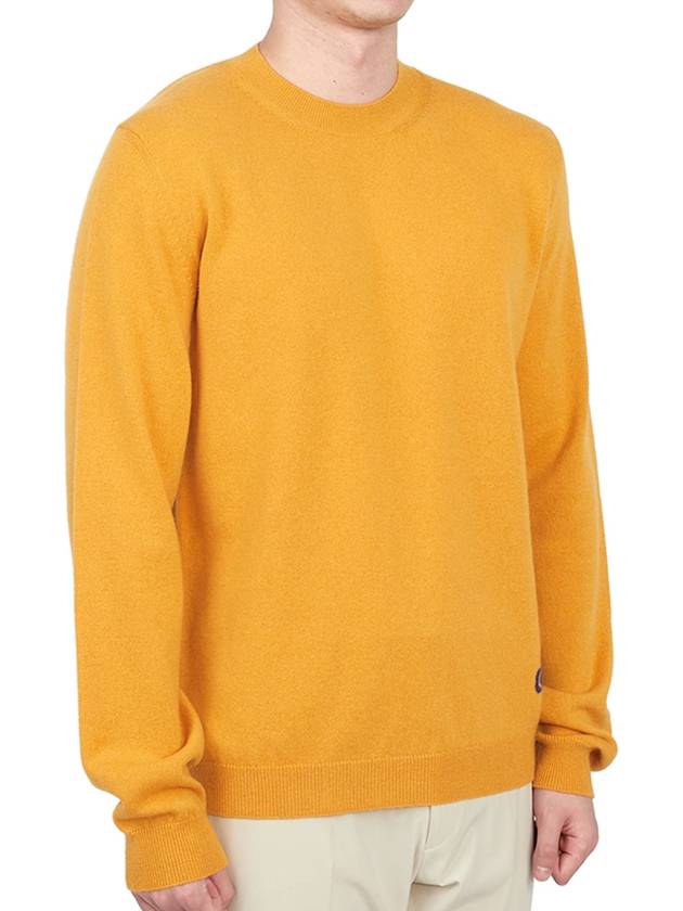 Men's Horsebit Crew Neck Cashmere Knit Top Orange - GUCCI - BALAAN 4