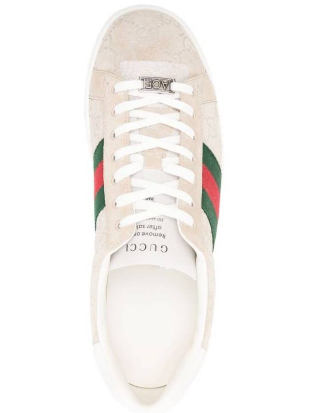 Web Ace GG Supreme Low Top Sneakers Beige Ebony - GUCCI - BALAAN 4