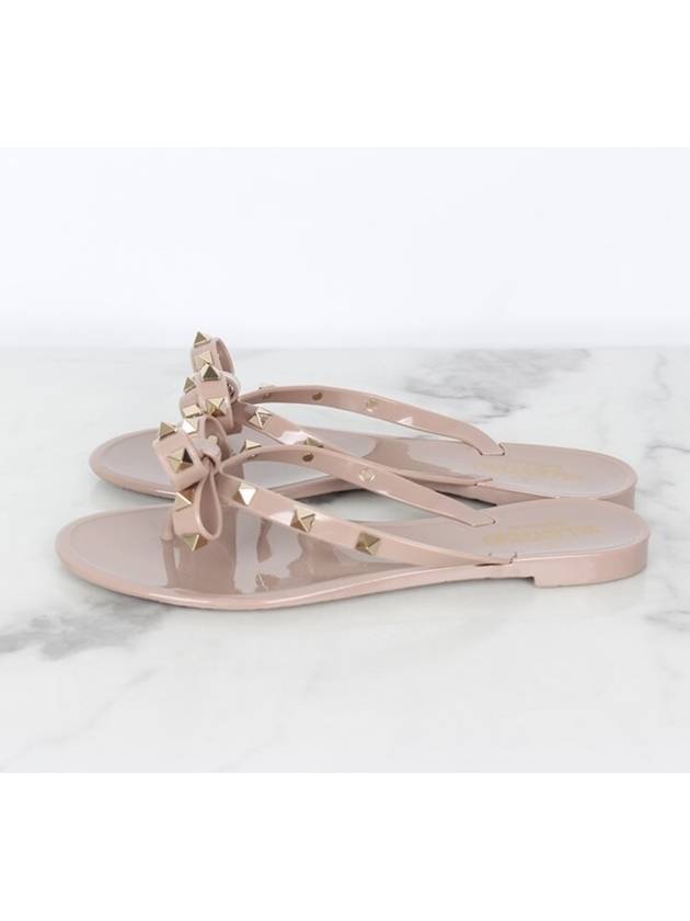 Rockstud ribbon flip flop slippers 37 240 - VALENTINO - BALAAN 5