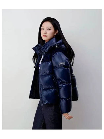 Kim Ji won wears 5 points Marietta Navy Women s Down Jacket - DUVETICA - BALAAN 1