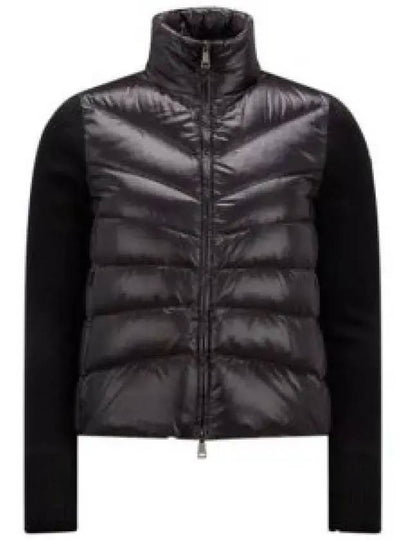 Women's Padded Wool Cardigan Black - MONCLER - BALAAN 2