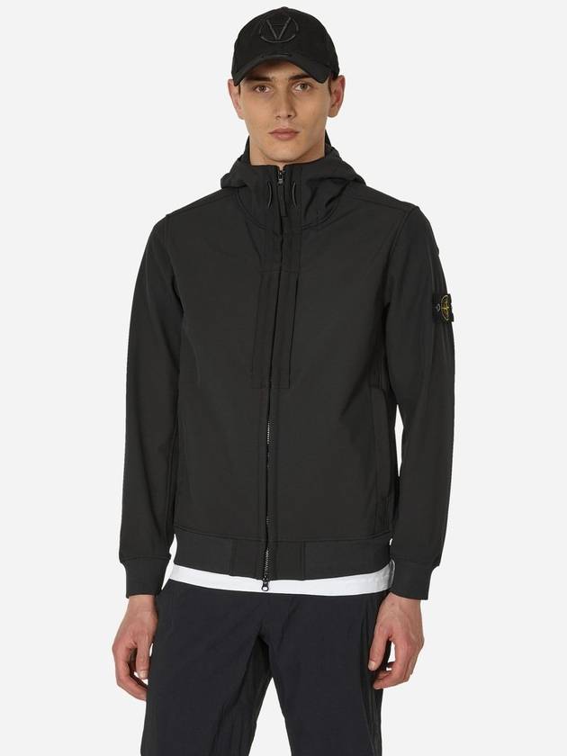 Soft Shell RE Dye Technology Hooded Jacket Black - STONE ISLAND - BALAAN 2