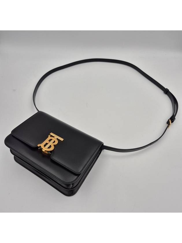 Small Leather TB Shoulder Bag Black - BURBERRY - BALAAN 6